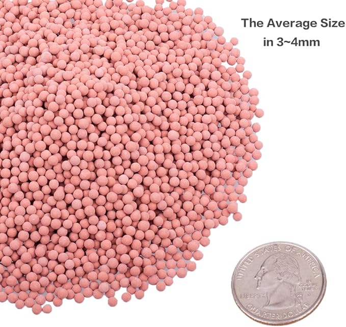 HOT SEAL 1.9 LB Clay Pebbles, 1/8'' Gardening Ceramsites Growing Media for Succulents Orchids, Aquaponics, Aquaculture Hydroponics. Ceramsite Clay Rocks Decor Cultivation, Leca for Plants