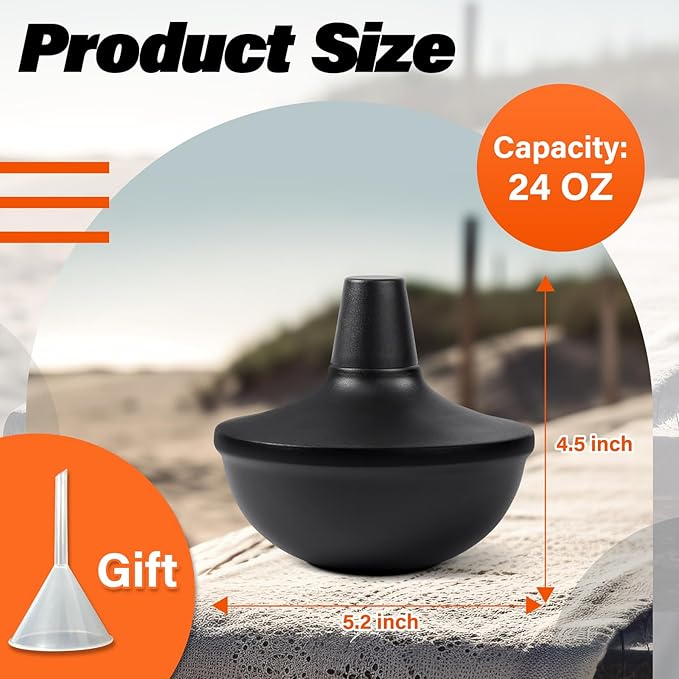 4-Pack Upgraded Tabletop Torches, 24 oz Citronella Torch Lights, Refillable Torch with Wicks, Covers, and Funnel Included - Ideal for Garden, Patio, Deck, Yard, Party, Landscape