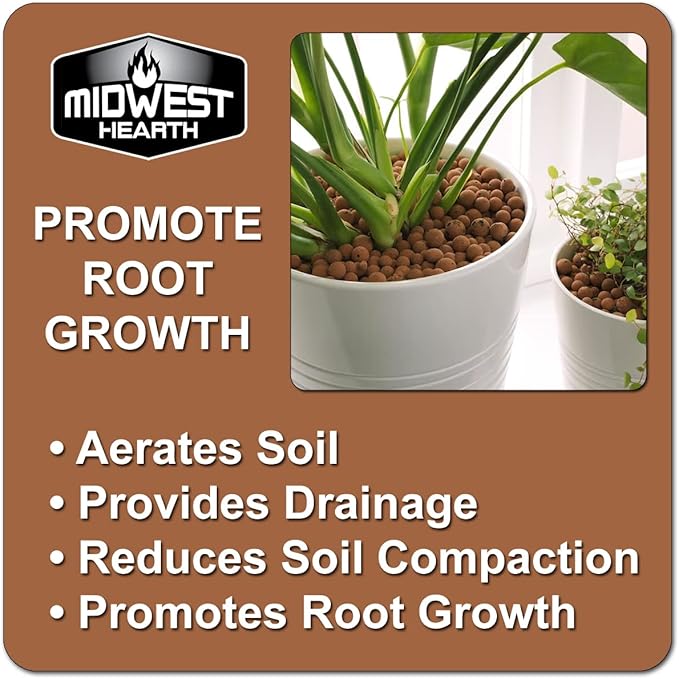 Expanded Clay Pebbles - Natural Organic LECA for Hydroponic Growing Gardening (5-lb Bag)