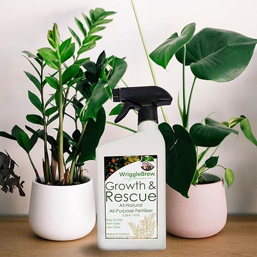 Organic Liquid Fertilizer Concentrate from Worm Castings. Non-Toxic, All-Purpose, Plant Food for Gardens, Vegetables, Fruits, Houseplants, Seed Starters, and Ornamentals. Makes 8 Gallons.