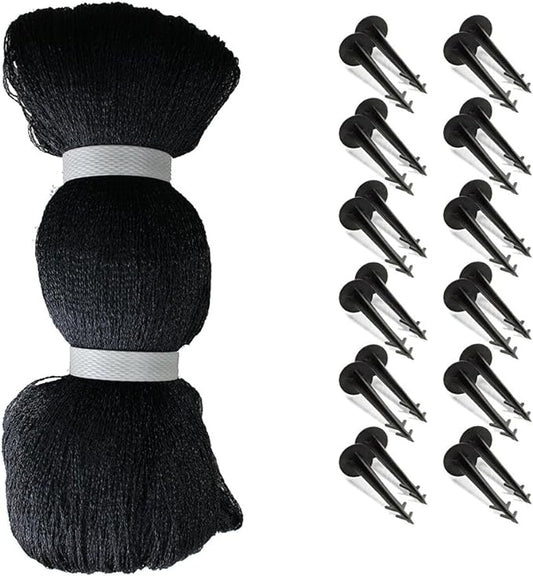 Rainleaf Pond Netting, 28' x 30' Pond Net Cover, Koi Pond Netting for Leaves, Heavy Duty Koi Pond Net Protecting Koi Fish from Herons, Stakes Included, Snare Nets