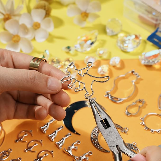 WASTROYAL 450 pcs DIY Sun Catcher Kit for Adult Crystal Suncatcher Rainbow Maker Crafts for Adults Sun Catchers Indoor Window Suncatcher Beads DIY Crystal Suncatcher Kit (Cat)