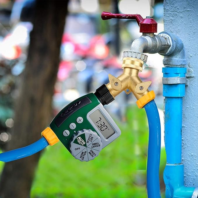 Heavy Duty Garden Faucet Splitter Hose Splitter (2-Way Brass)