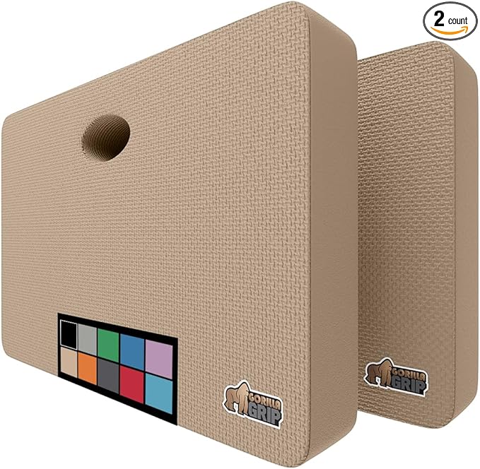 Gorilla Grip Extra Thick Kneeling Pad, Supportive Soft Foam Cushioning for Knee, Water Resistant Construction for Gardening, Bathing Baby, Workout Supplies, Lightweight, Garden Work Gifts