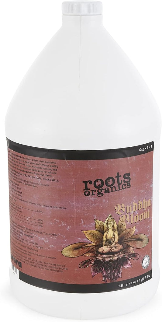 Roots Organics ROBBG Natural Organic Buddha Bloom Plant Fertilizer for Indoor Outdoor Container Plants and Hydroponics, 1 Gallon