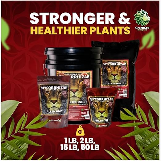 GreenGro Granular Plus Myco, All-in-One Fertilizer with Kelp and Humic Acid for Plants, Organic Root Stimulator Plant Food with Mycorrhizae for Indoor & Outdoor Gardens
