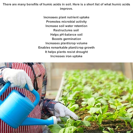 Humic Acid for Plants - Organic Soil Conditioner Fertilizer for Garden, Lawn and Vegetable Crops. (40K sqft Per Bag)