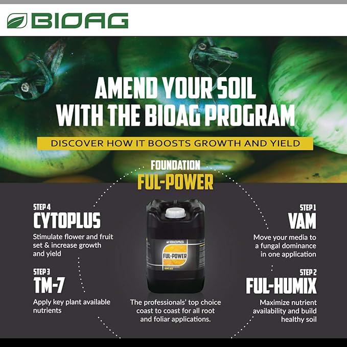 Ful-Humix Organic Humic Acid Soil Dry Amendment, Increases Yield, Nutrient Uptake for All Plants, Lawn (1 kg)