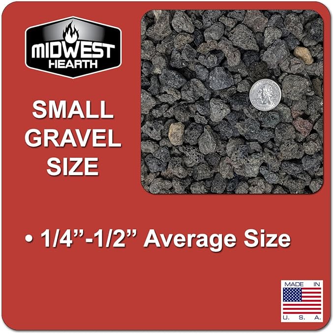 Black Lava Rocks for Plants Natural Horticultural Volcanic Rock (1/4" to 1/2" Size) (Mined in USA) (10-lb Bag)