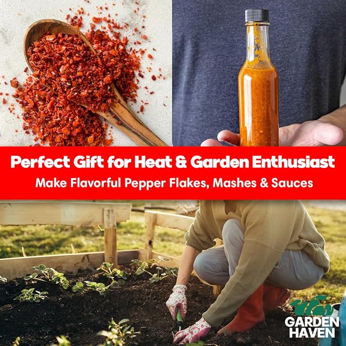 Carolina Reaper Ghost Pepper Grow Kit - All in One Starter Grow Kit - Grow The Hottest Peppers Garden Grow Kit Seeds Included