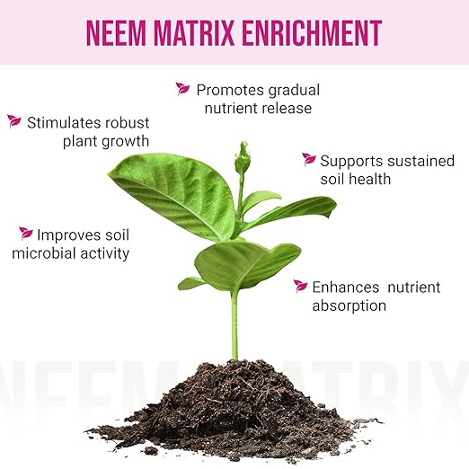 Eden Rose & Flower Organic Enriched Fertilizer | Neem Plant Food-7-5-3 Enriched Formula | for Best Flower Growth (5lbs)