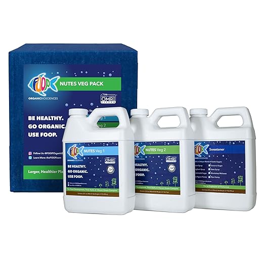 FOOP Nutes Veg Starter Pack: Get Fat Roots, Thick Stalks, Awesome Terpenes, and an Explosion of Trichomes | Infused with Cal/Mag, and Silica | Certified Organic | Three 32oz Bottles