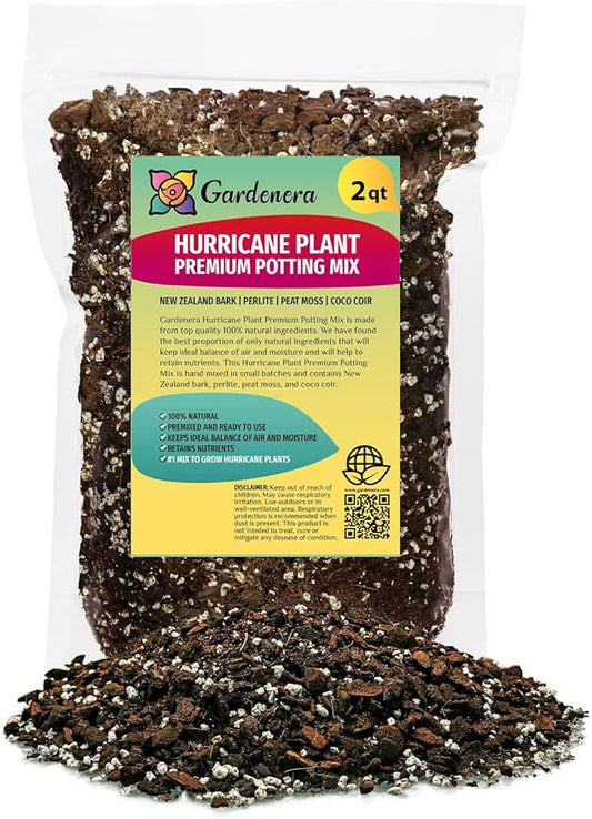 Hurricane Plant Soil Mix - Expertly Formulated for Strong Root Development - 2 Quart