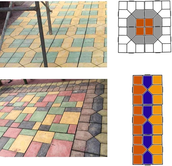 Walk Maker Reusable Concrete Molds Paving Lawn Patio Yard DIY Walkway Pavement (Cross Square)…
