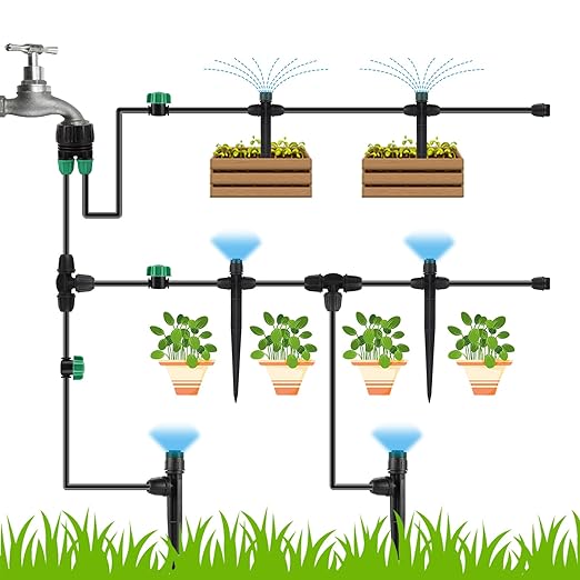 Drip Irrigation Valves,Drip Irrigation Shut Off Valve Barbed Valves FittingsFits 1/4 Drip Irrigation Tubing Water Flow Control for Drip Sprinkler Garden System(25PC-1/4 Drip Valve)