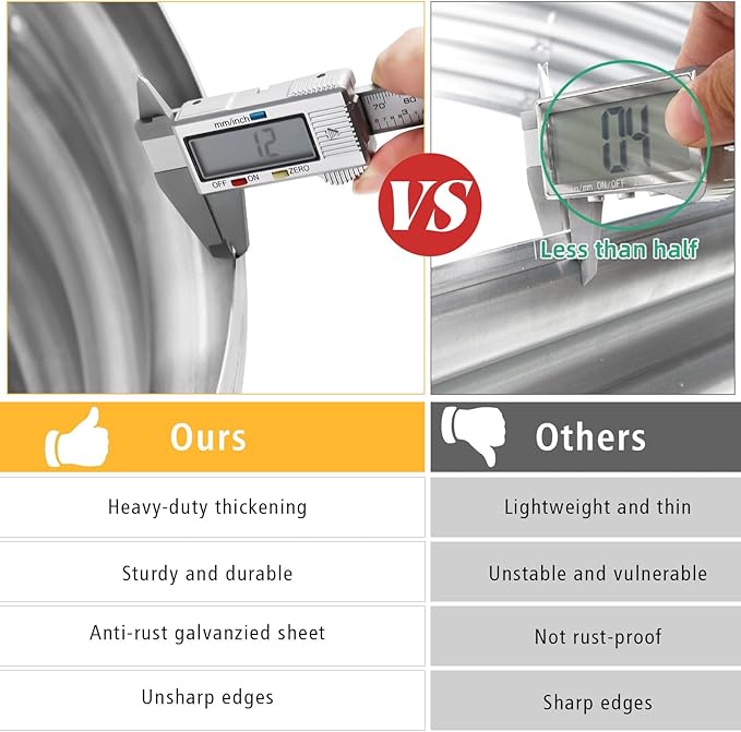 Garden 4x2x1ft Galvanized Raised Garden Bed Kit - Metal Planter Boxes for Vegetables/Herbs/Flowers, Heavy-Duty Steel Outdoor Garden Box with Reinforced Edges(4X2X1FT)