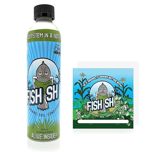Fish Head Farms Soil Conditioner - Organic Fertilizer for Increased Yield and Flavor - Plant Fertilizer, Plant Nutrients for Soil, Hydroponic Farming - Garden Fertilizer - 250 Millimeter with Sticker