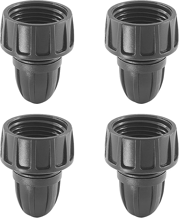 4Pcs 3/8 Inch Drip Irrigation Hose Connectors 3/4 Inch Garden Faucet Hose Adapter Drip Irrigation Tubing Connector for Garden Irrigation Misting System