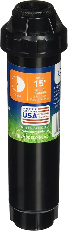 10-Pack Orbit 54345 4" Pop-Up Spray Head Sprinkler with Half Pattern Nozzle