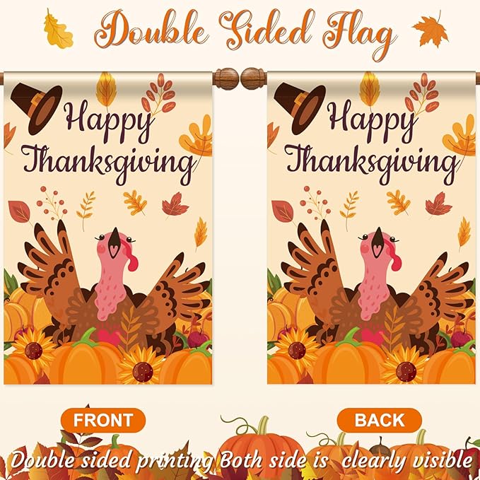 12 Pack 28 x 40 Inch Seasonal Spring Large Holiday Yard Flags Easter 4th of July Garden Lawn Double Sided Seasonal Flags Polyester Festive Set for Outdoor Decoration