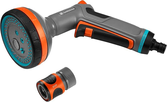 GARDENA 3715C-FP Frost Proof - Comfort Multi Sprayer (Five Spray Patterns) + Water Stop