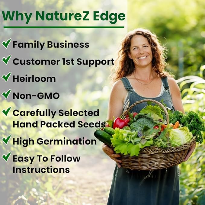 NatureZ Edge 12 Herb Seeds Variety Pack, 6000+ Heirloom Seeds for Planting Hydroponic Indoor or Outdoor Home Garden Plant Seed, Parsley, Cilantro, Basil, Thyme, Chamomile, Oregano, Dill & More NonGMO