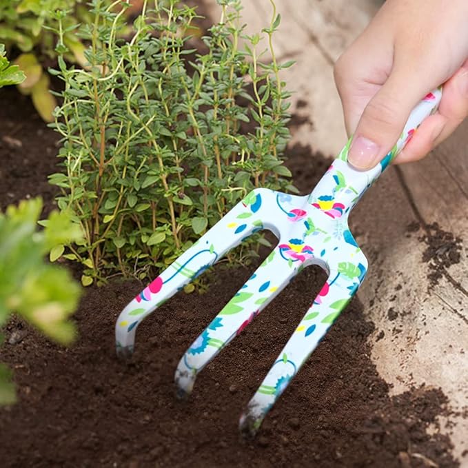 Gardening Gifts for Women,3 PCS Floral Print Gardening Tools Include Hand Rake,Pruner and Trowel, Exquisite Packaging Garden Gifts for Mom and Ladies