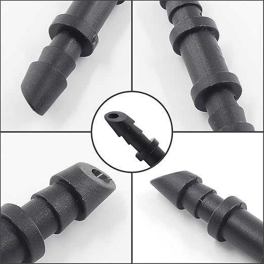 60Pcs 1/4 Inch Drip Irrigation Coupling Fittings Straight Coupling Barbed Connector for 4/7mm Tube Drip Irrigation Watering System