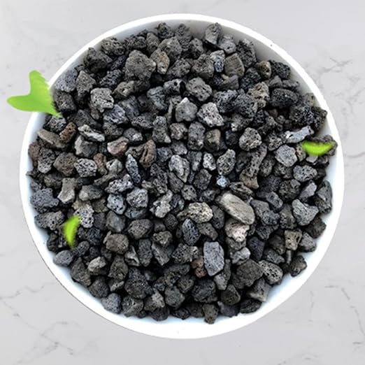 11 Pounds Black Lava Rocks, 5-8 mm Lava Rocks for Plants Bonsai, Rocks Horticultural Grit Soil Cover Gravel for Succulents and Hydroponics, Fairy Gardening, Top Dressing, Plant Drainage