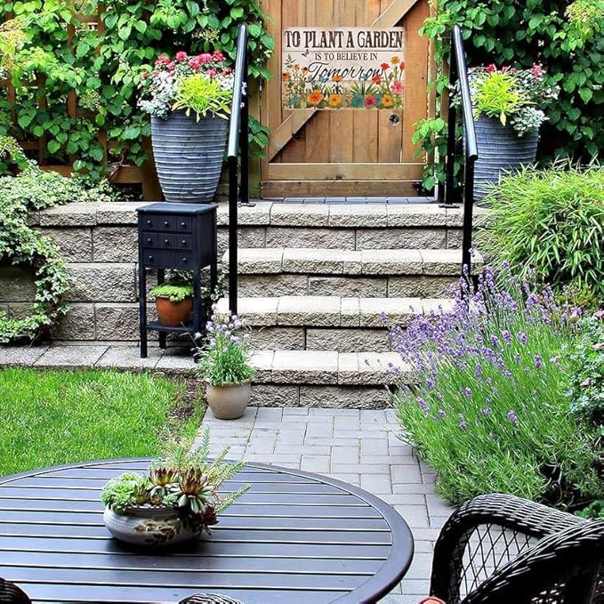 Bestylez Gardening Gifts Vintage Gardening Tin Sign To Plant A Garden is To Believe Tomorrow Sign for Home Garden Greenhouse Living Room Bedroom Outdoor Decor 8X12 Inch (3366)