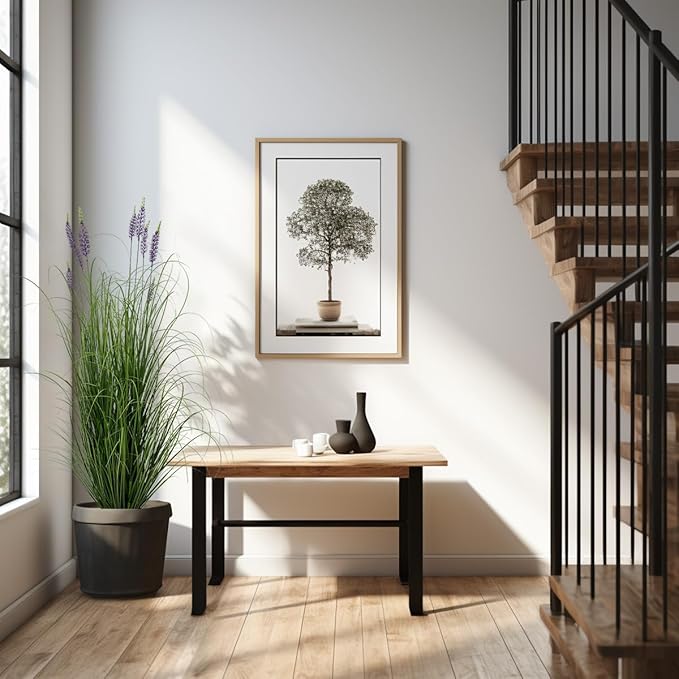 Artificial Plant 5ft(2pack) Tall Artificial Lavender Plant,Faux Plants Indoor Home Decorative Artificial Plants & Flowers in Pot Fake Plant, House Plant Indoor