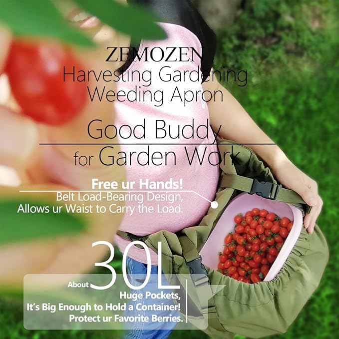 Gardening Apron Garden Tool Belt Set - Garden Apron Gardening Tool Belt Garden Aprons for Women with Pockets Gardening Apron with Pockets for Women, Great Gardening Gifts for Women Gifts for Gardeners