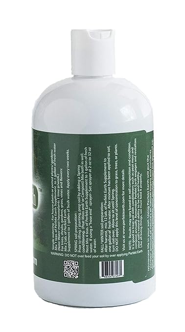 Perfekt Earth Organic Fertilizer - Indoor Plant Food - Plant Fertilizer - Flower Food - Organic Plant Food - Vegetable Fertilizer - Liquid Fertilizer for Indoor Plants. Easy to Use 1 Pint Bottle.