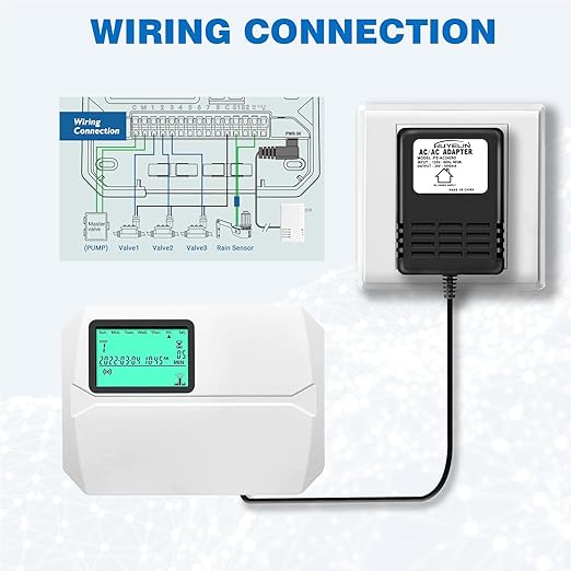 24 Volt AC 1000mA Power Adapter for Smart Sprinkler Controller,Indoor Irrigation System Controller,24V 1A AC to AC Wall Adapter Transformer Compatible with Most Smart Sprinkler Controller (Black)