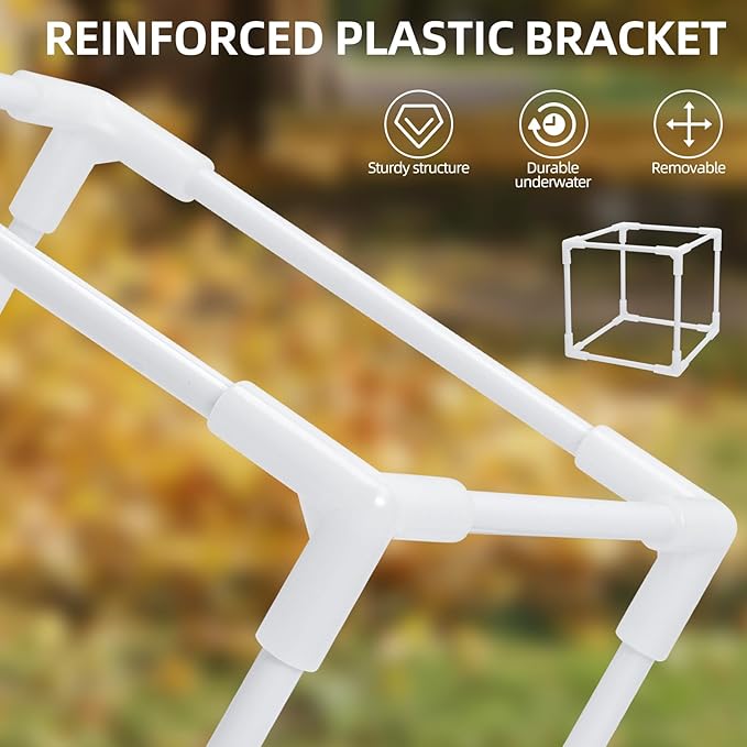 Fineday Pond Filter, Anti-Clogging Cube Outdoor Mesh Water Pump Barrier Bag Box Basket (10" x 2 Pack)