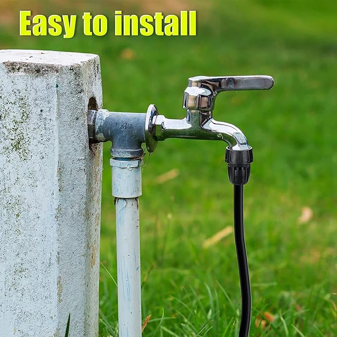 1/2 Inch Drip Irrigation Tubing Faucet Adapter 6 Pack, 3/4" to 1/2" Irrigation System Hose Adapter, 3/4 Inch Faucet Connector Garden Hose Adapter