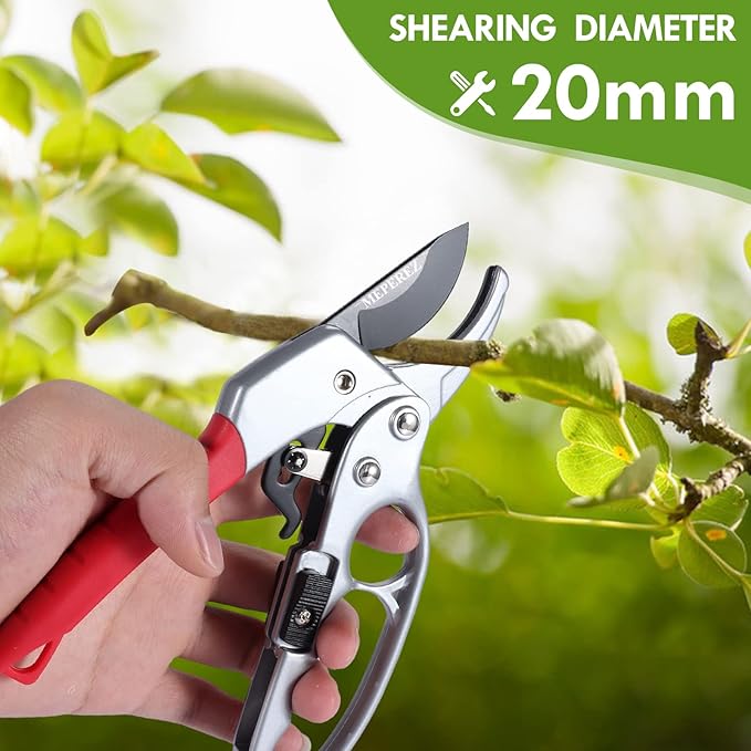 Garden Clippers, Premium Germany Pruners, Work 3 Times Easier, Professional Pruning Shears, Cutting Rose, Flower, Hedge, Stem, Sharp Scissors Gardening Tools, Arthritis Weak Hand Snips