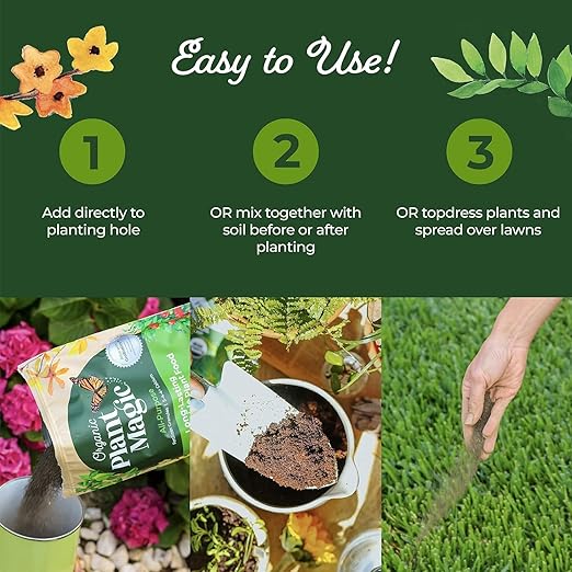 Organic Plant Magic - Premium Granular Fertilizer (Two 4 lb Bags)