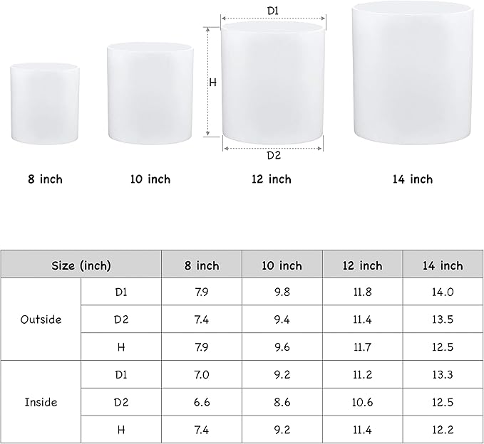 FaithLand Plant Pot 10 inch - Perfectly Fits Mid-Century Modern Plant Stand - Drainage Plug and Drainage Mesh Screen - Matte White Planter Pot - Upgraded