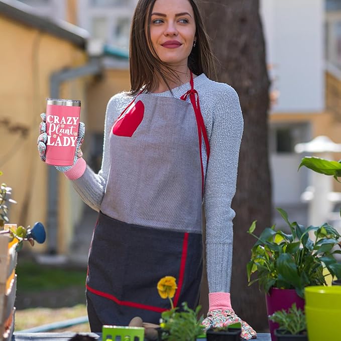 Gardening Gifts for Women, Gardening Tools for Women, 6 PCS Garden Tools Set Kit, Plant Lover Gifts Birthday Gifts for Mom Grandma Aunt, Rose Red (Rose Red)