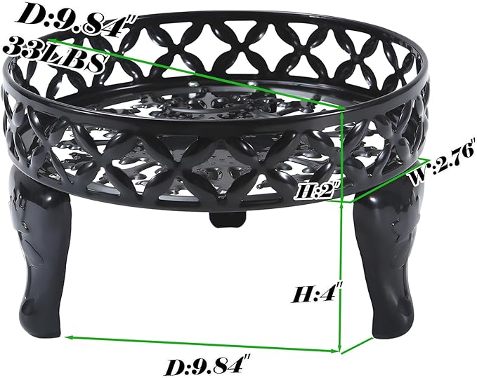 2 Pack Black Plant Stand, Anti-Rust Planter Stands for Indoor Plants, Metal Plant Stands Outdoor, Round Plant Shelf Flower Pot Stand, Display Shelves Potted Plant Holders for Garden Patio