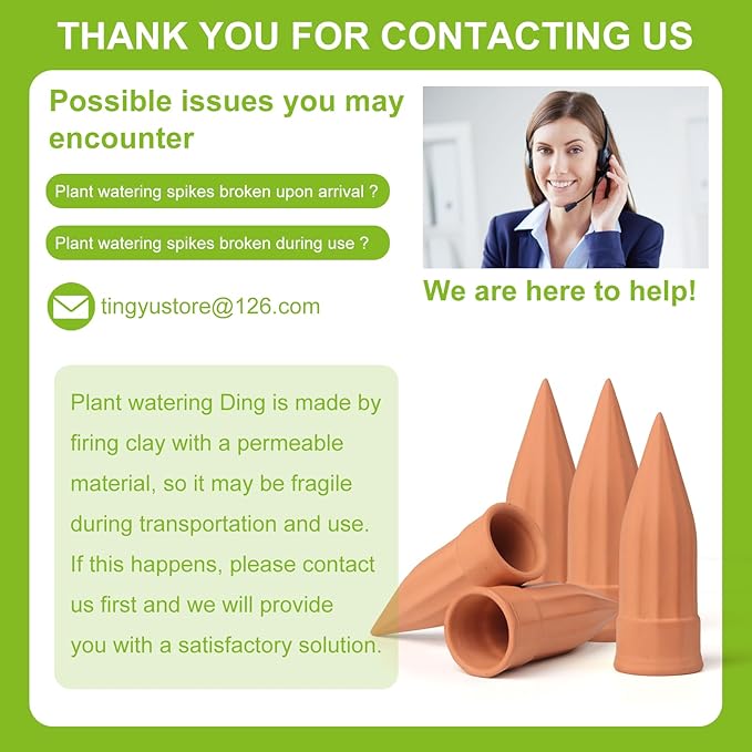 12 Pcs Self Watering Spikes Small Terracotta Plant Watering Stakes Devices Vacation Self-Watering Stakes for Indoor/Outdoor Plants