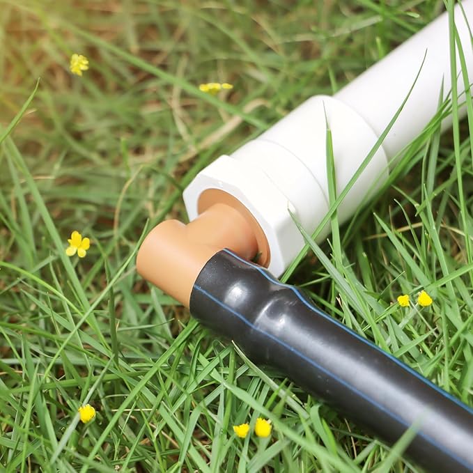 12 Pieces 1/2 Inch PVC to 1/2 Inch Drip Irrigation Adapter Fittings, 1/2" Male Pipe Thread(MPT) x 1/2" Drip Line Barbed Elbow Connectors 1/2-in PVC to 1/2-in Poly Tubing Adapter