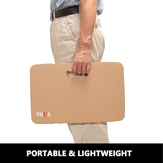 Kneeling Pad Thick Extra Large High Density Foam Comfort Kneeling Pad for Work Gardening Yoga Exercise Garden Knee Pad Beige, 1 pack