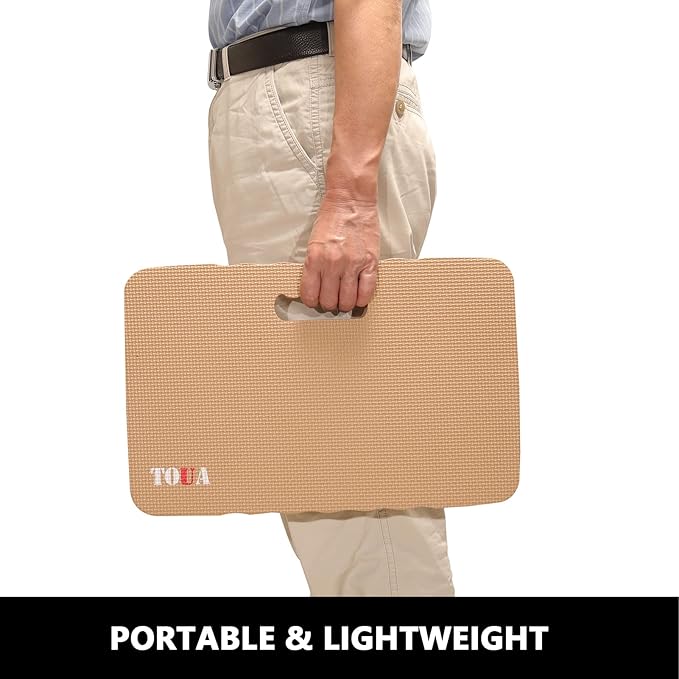 Kneeling Pad Thick Extra Large High Density Foam Comfort Kneeling Pad for Work Gardening Yoga Exercise Garden Knee Pad 2 Pack Beige