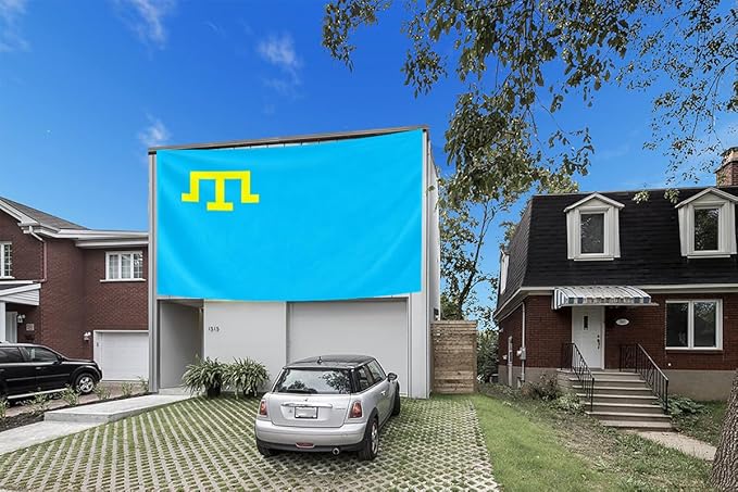 Crimea Tatar Extra Large Flag 8x12FT Giant Crimean Tatars Polyester Banner With 3 Grommets Fade Resistant Vivid Color For Patriotic Festival Events Party Decoration (Crimean Tatars, 8x12FT)