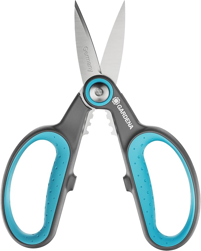Gardena 12214-36 HerbCut Scissors with holder. Precise German engineered steel blades to maintain best health for plants. 25 Year Warranty