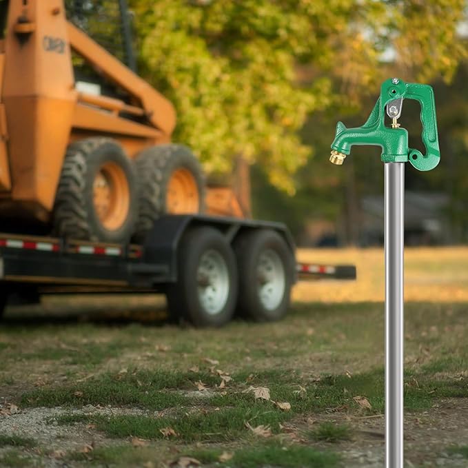 Frost Proof Yard Hydrant Head Assembly,Frost Free Outdoor Faucet Freeze Proof Hydrant Faucet Head for Yard Farm Irrigation,Adapt to 1" NPT Male Thread Pipe with 3/8"-16 Nut Rod,Connect 3/4" Hose