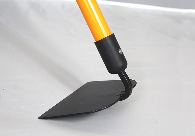 Ashman Garden Hoe (1 Pack)– Sturdy Hand Tiller – Heavy Duty Blade for Digging, Loosening Soil, and Weeding – Rubber Grip Handle for a Strong Hold – Rust Resistant Build.
