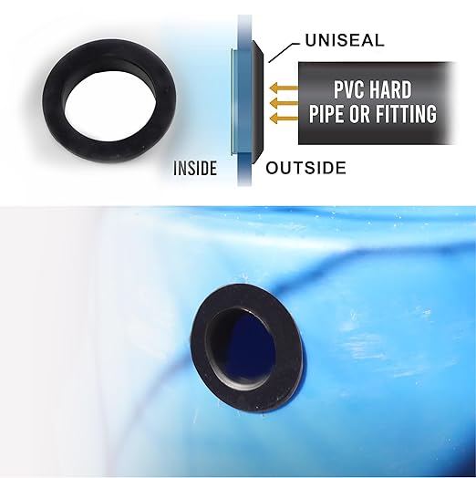 3 Inch Drill Hole, 2-1/2 Inch ID Silicone Rubber Grommets for Wiring, Large Top Hat Grommets for Tubes Wires Cables, L-Shape O-Ring Seal Hose Gasket in Hydroponic&Irrigation Systems, 2 Pack